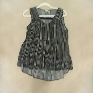 2x black multi colored striped tank top